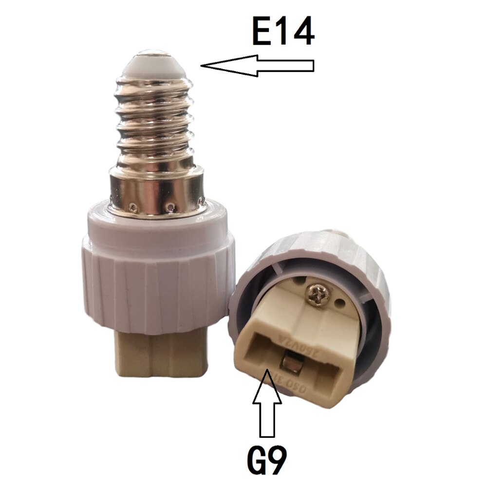 E10 e12 e14 to g9 mr16 e27 lampeholderkonverter 110v 220v adapter til basestik til led-lampe majspære: E14 to g9