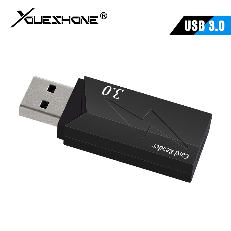 Lector de tarjeta de memoria inteligente, mini lector de tarjetas microsd y para ordenador portátil, color negro, usb 3,0