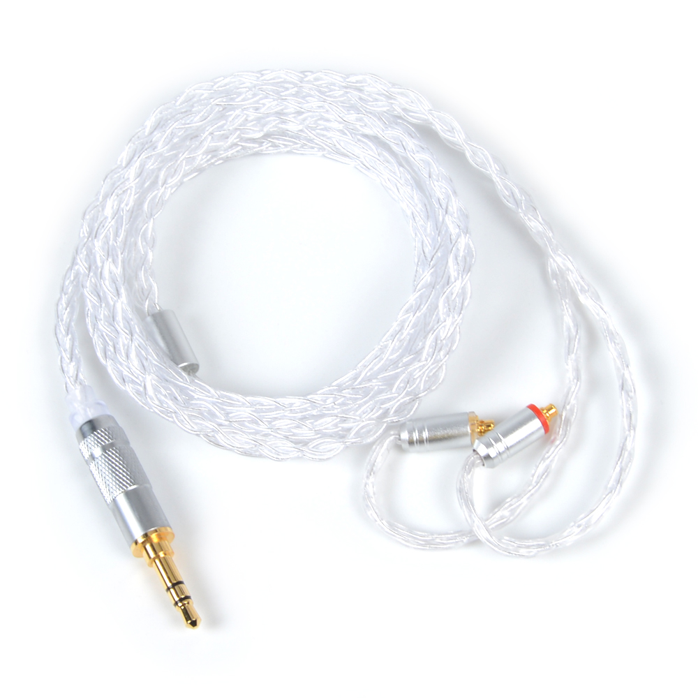 NICEHCK MMCX/2Pin Stecker 4,4/3,5/2,5mm Ausgewogene 8-core Silber Überzogene Kabel Für SE846 ZS10 ZS6 LZ A5 NICEHCK HC5 Mit Ohrbügel