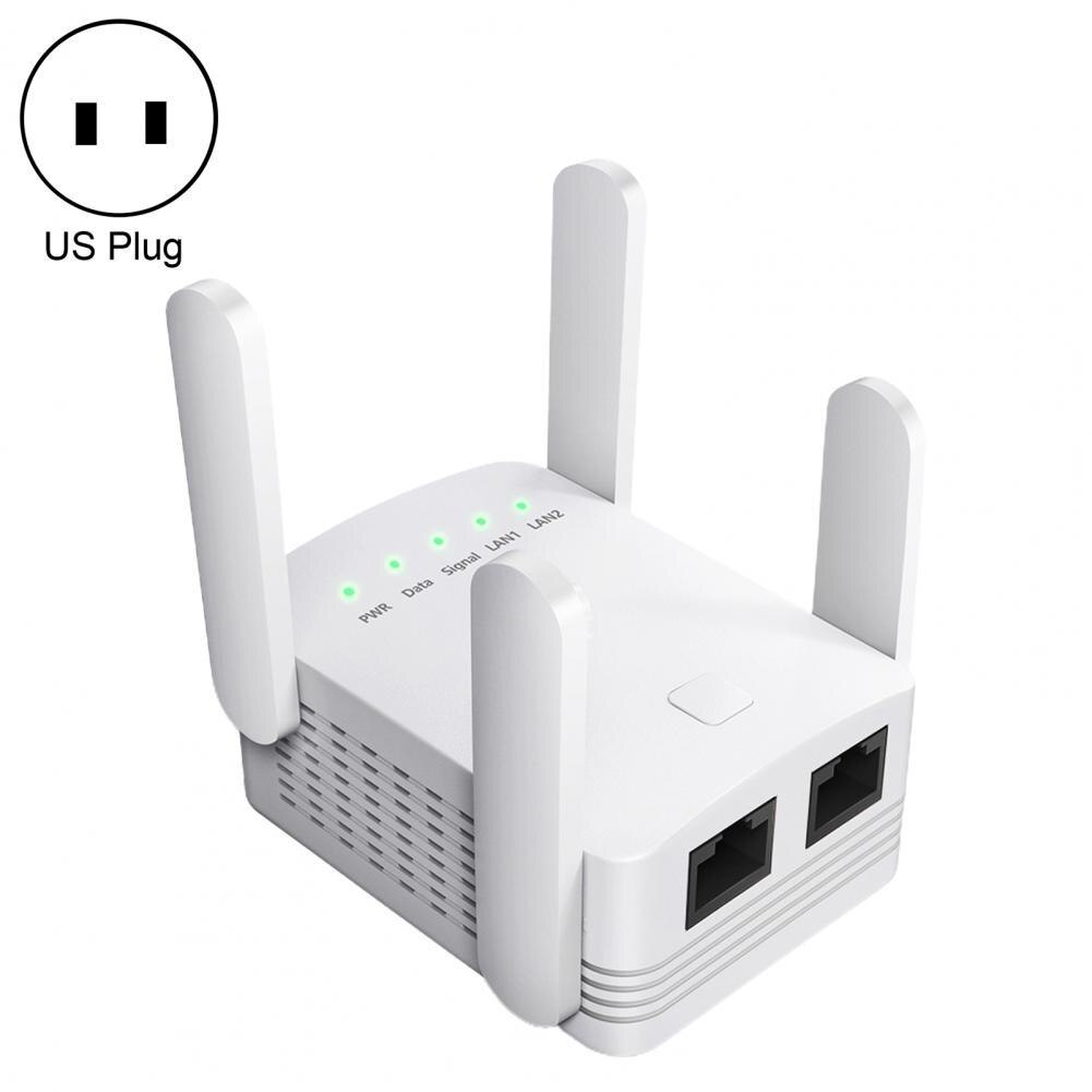 Brede Toepassing Met Stekker 5G 1200Mbps Mini Router Signaal Versterker Huishoudelijke Accessoires:  White US Plug