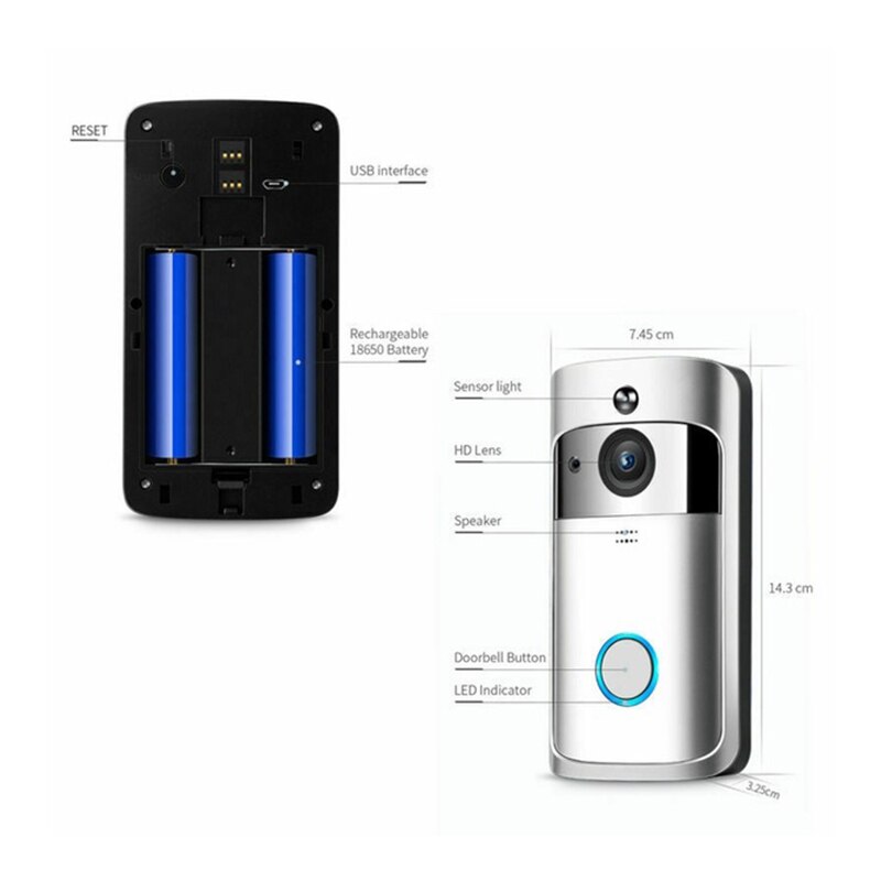 Smart Ip Video Intercom Wifi Video Deurtelefoon Deurbel Wifi Deurbel Camera Ir Alarm Draadloze Beveiliging Camera