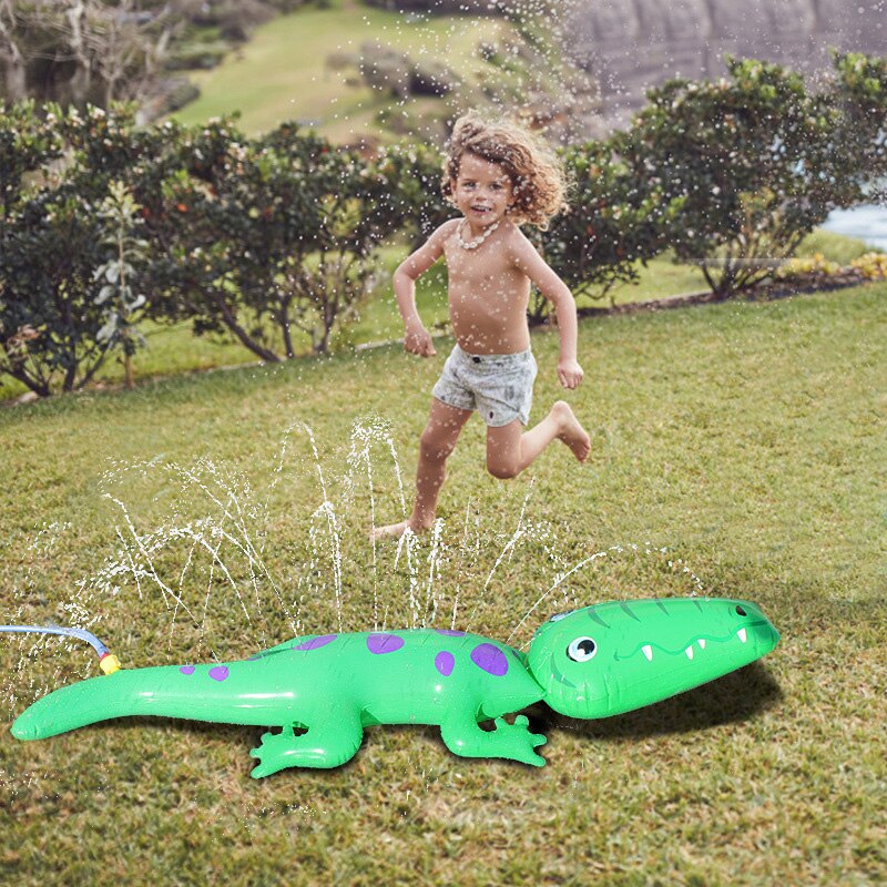 Crocodiles Inflatable Sprinkler Toy Children Pad Outdoor for Lawn Garden Summer AN88