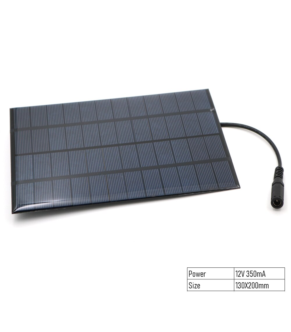 Zonnepaneel 12V 1.5W 2W 2.5W 3W 4.2W 5W 7W 10W mini Zonnestelsel Diy Voor Batterij Mobiele Telefoon Opladers Draagbare 5.5*2.1 Dc Plug: 4.2W
