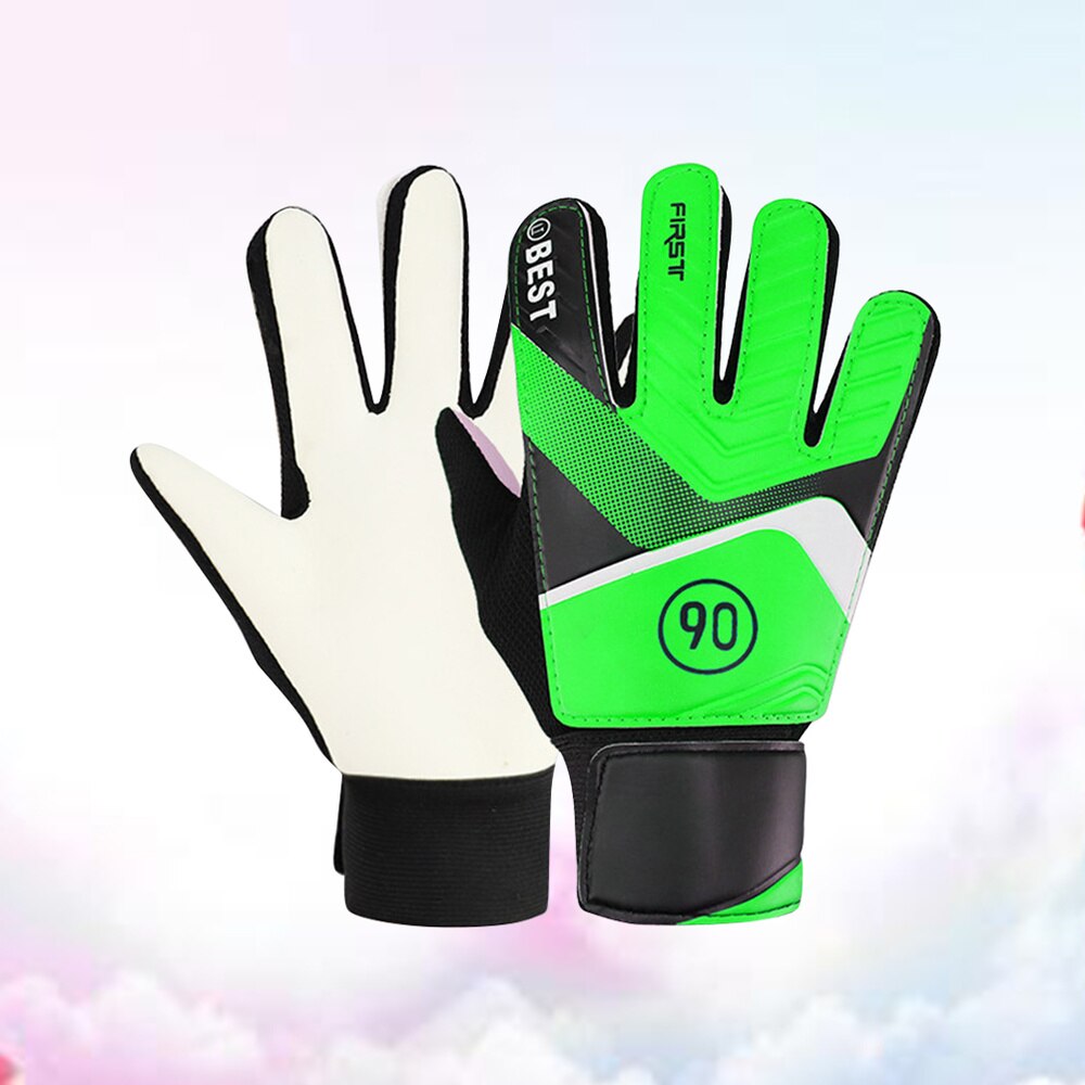 1 Pair of Football Sport Glove Goalkeeper Shock-absorbent Wear-resistance Glove Goalkeeper Breathable Adjustable Protective Gear