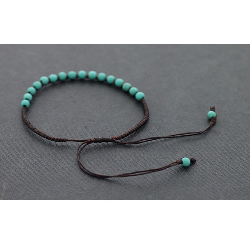 Turquoise Geweven Armbanden Kralen Gevlochten Armbanden Verstelbare Armbanden Unisex Vriendschap Bridal