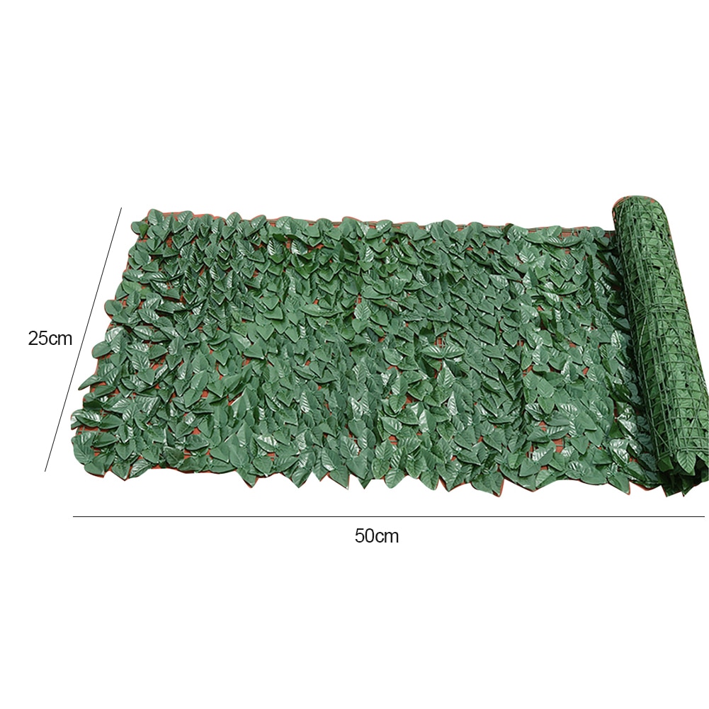 2 stk. 25 x 50cm dekorativ simulering kunstigt hæk hegn vedbendblade til haven udsøgte detaljer haveindretning
