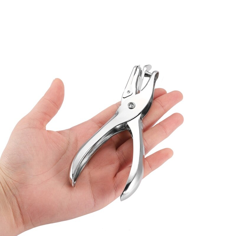 1 Pcs 6mm Metal Hand Paper Punch Craft Sheet Single Hole Puncher For Earring Necklace Scrapbooking Punches Materials Hole Size