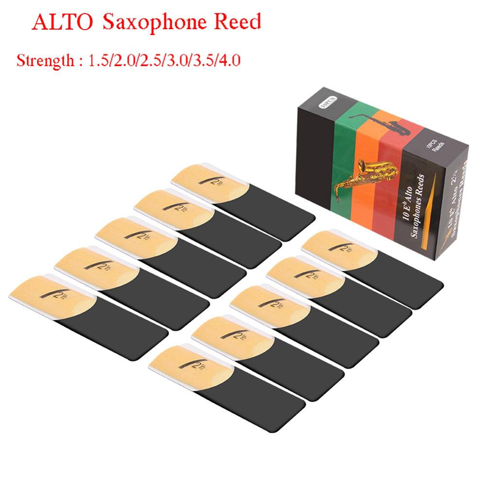 10 Pack Eb ance per sassofono contralto Sax forza 1.5 2.0 2.5 3.0 3.5 4.0 sassofono Reed strumenti a fiato accessori per strumenti