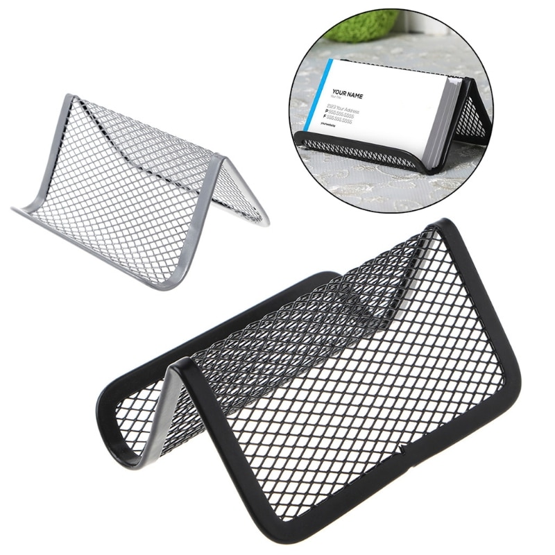 Metal Mesh Business Card Holder For Desk Office Business Card Holder Collection