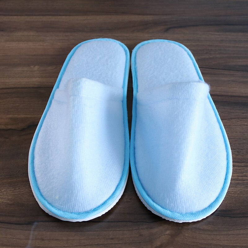 Zapatillas de viaje desechables para hombre y mujer, pantuflas coloridas de un solo uso, para Hotel, invitados, hogar, gruesas, antideslizantes