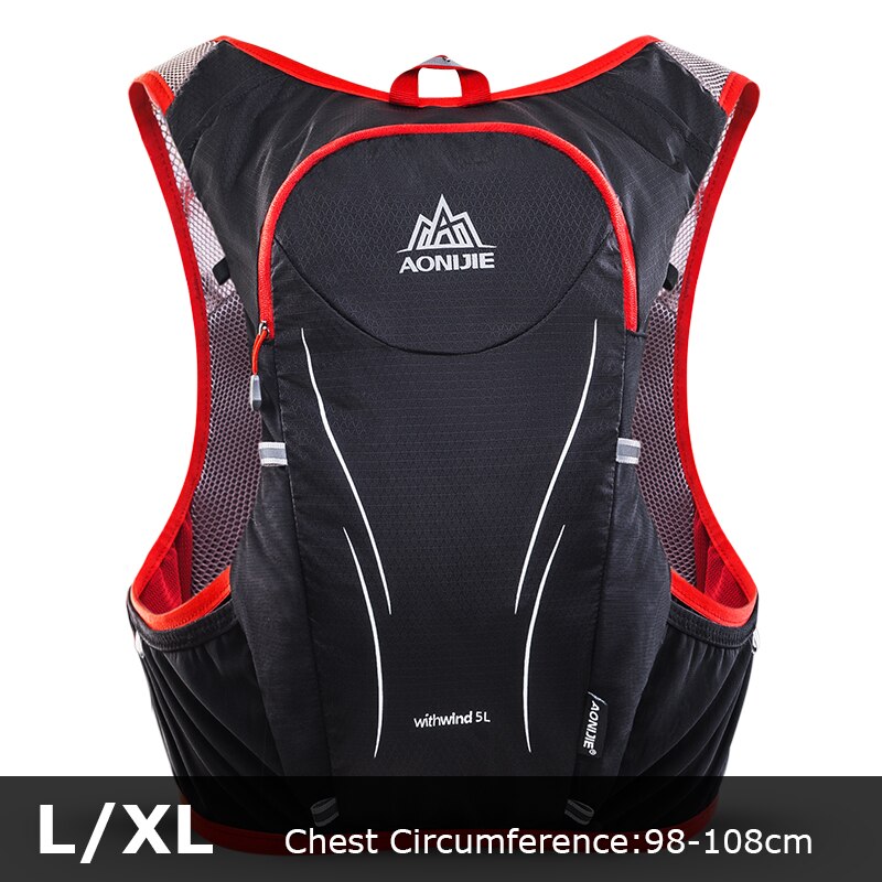 AONIJIE C928 5L Hydration Backpack Rucksack Bag Vest Harness 2L Water Bladder Hiking&Camping Running Marathon Race Sports Sets: C928-LXL Red