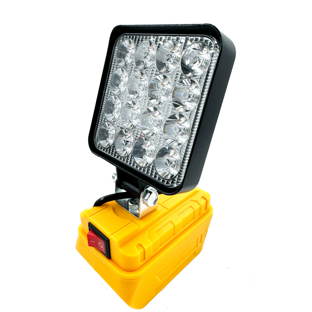 Lámpara inalámbrica para exteriores, luz LED de trabajo portátil de 3 pulgadas para Dewalt, linterna con batería de 14,4 V-20V, lámpara de Camping, iluminación de emergencia