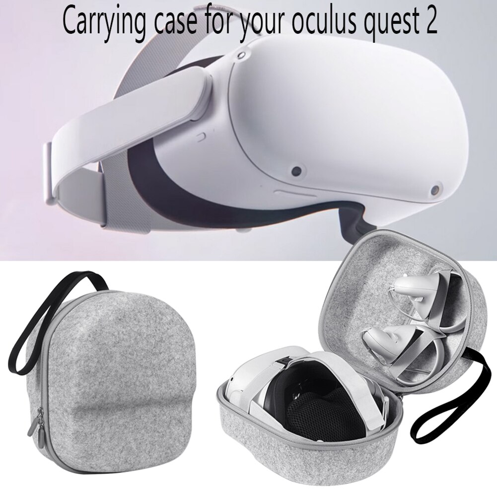 Aufbewahrungsbox für oculus quest 2/, quest vr-brille & headset, mini-reiseetui aus filz für oculus quest 2, schutzhülle