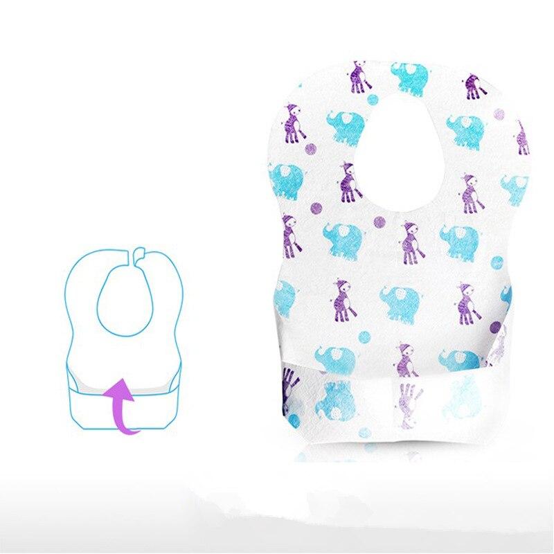 10 Stks/partij Leuke Cartoon Print Baby Slabbetjes Wegwerp Waterdichte Slabbetjes Jongens Meisjes Zuigelingen Bib Burp Doek Voor Kinderen Voeden Stuff