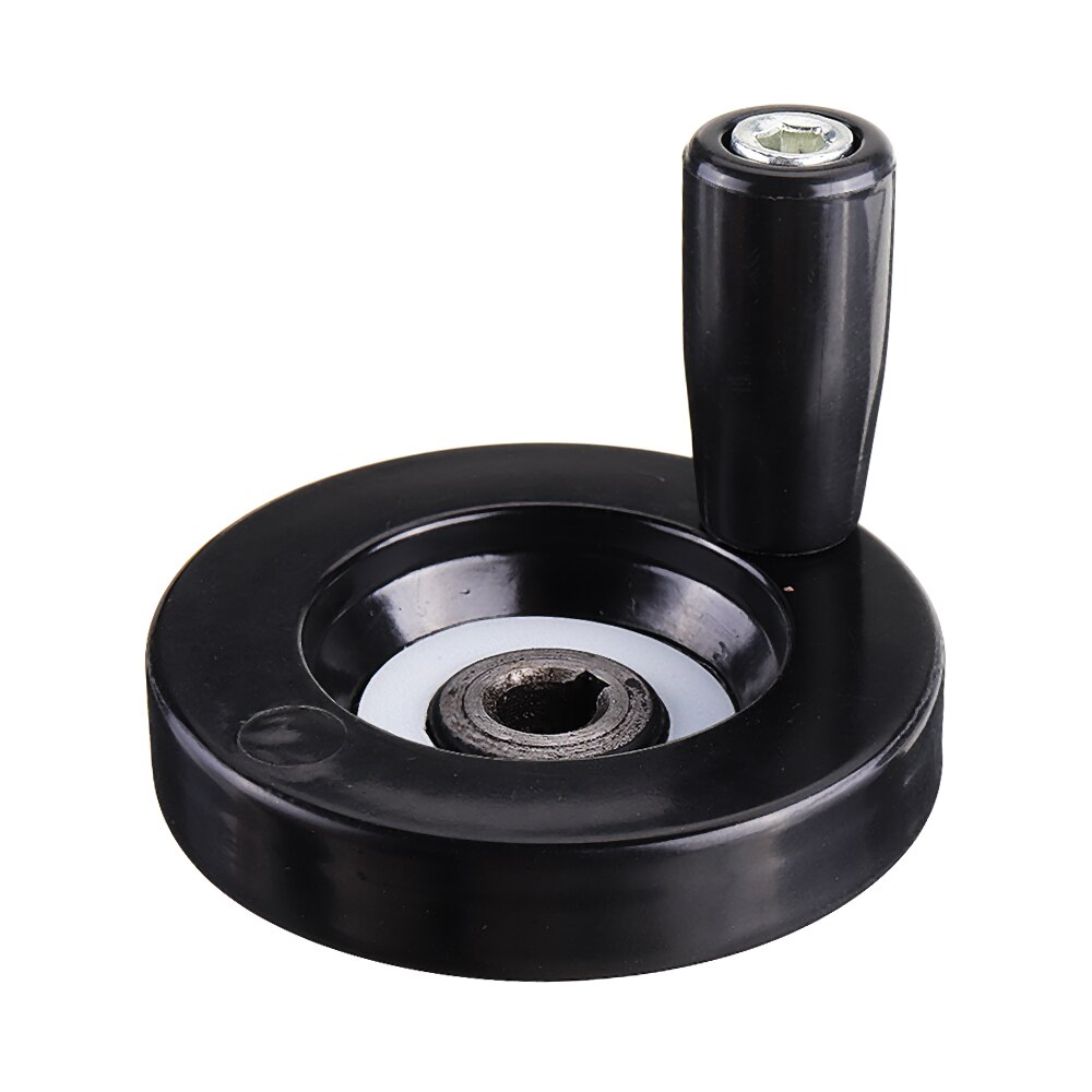Black Milling Machine Lathe8x63mm CNC Handwheel with Rotating Handle CNC Bakelite Corrugated Hand Wheel Parts