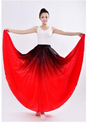 Vrouwen Flamenco Dans Rok spaans Dansen prestaties Kostuum voor vrouwen vestido flamenco 360 Graden: top black