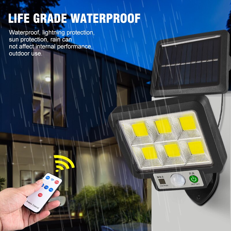 56 Led Solar Licht Menselijk Lichaam Sensor 72COB Solar Lamp IP65 Outdoor Licht Automatische Helderheid Tuin Straat Licht