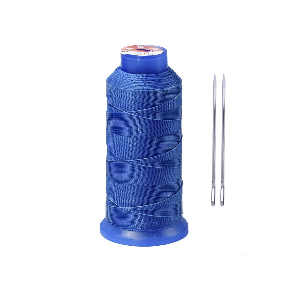 Round Waxed Thread Waxed Hand Leather Stitching Cord Sewing Circular 500D Wax Line 0.55mm Polyester Hand Leather Needles: 6