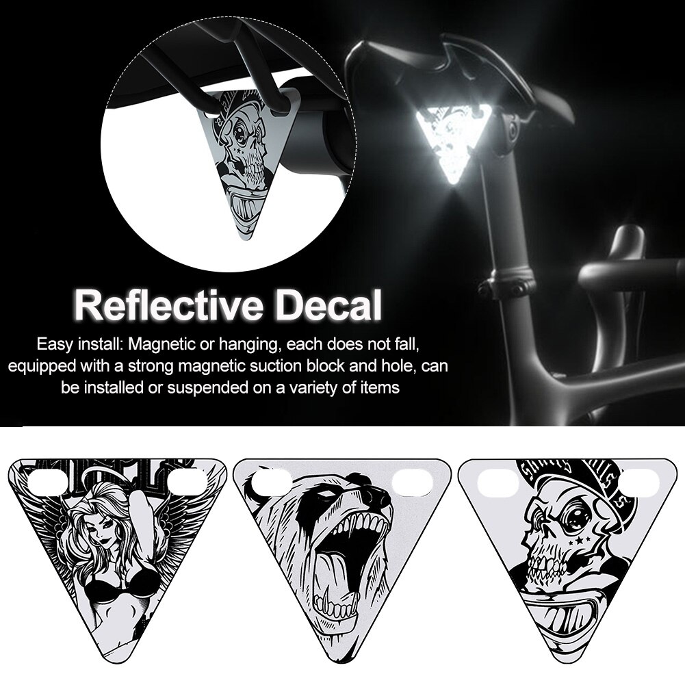 Pegatinas reflectantes de instalación magnética superbrillantes, de advertencia para motocicleta nocturna, tira de estilismo para ciclismo al aire libre