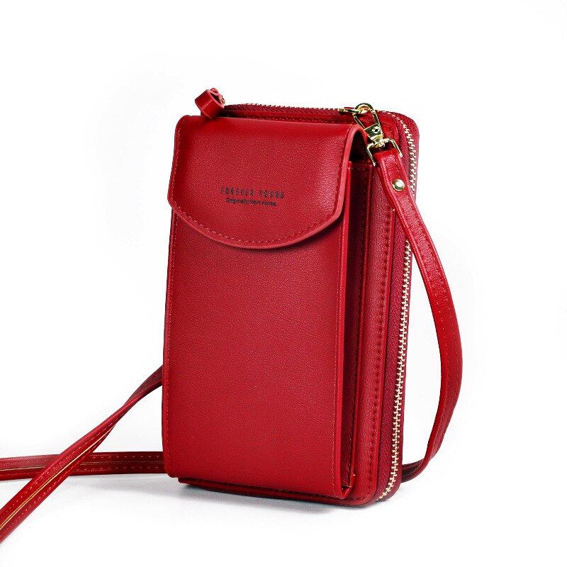 Pu Luxe Handtassen Vrouwen Tassen Voor Vrouw Dames Handtassen Vrouwen Crossbody Tassen Purse Clutch Telefoon Portemonnee Schouder tas: Red