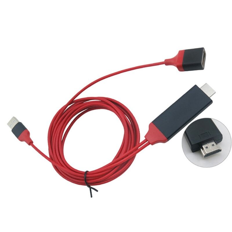 1080P Mirroring Cable Phone to TV HDTV Adapter for iphone A-ndroid R9UA