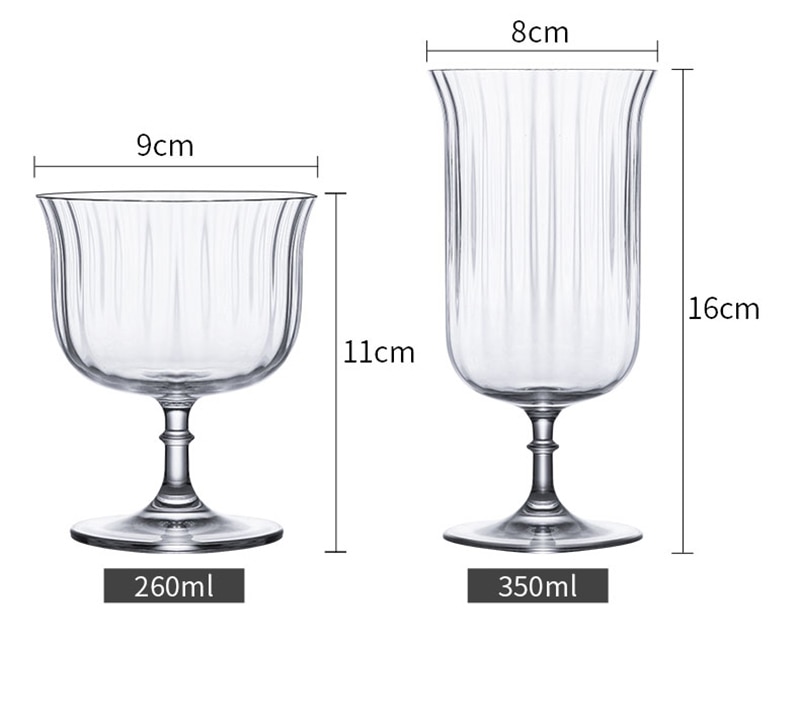 Kristallen cocktailglazen martiniglas