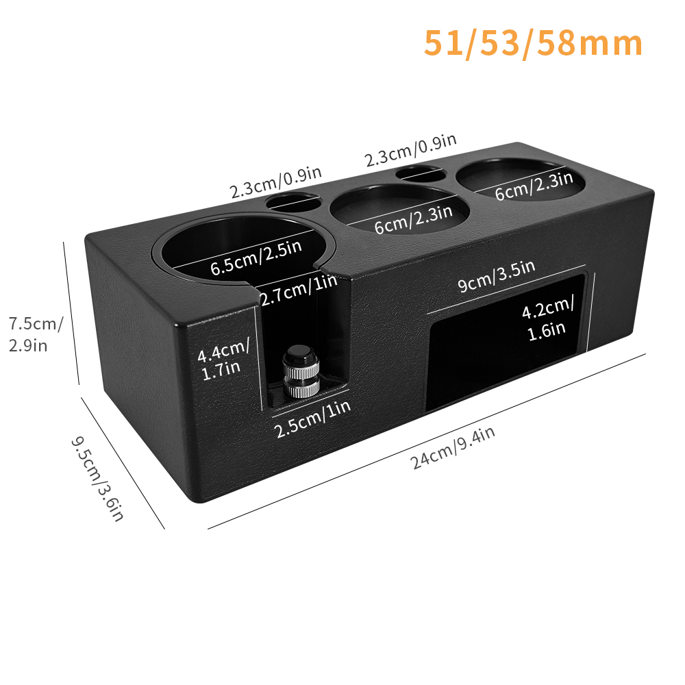 Coffee Tamper Mat Stand Portafilter Holder Rack Espresso 51/53/58mm Tamper Support Base Rack Coffee Tool Barista Accessories: black