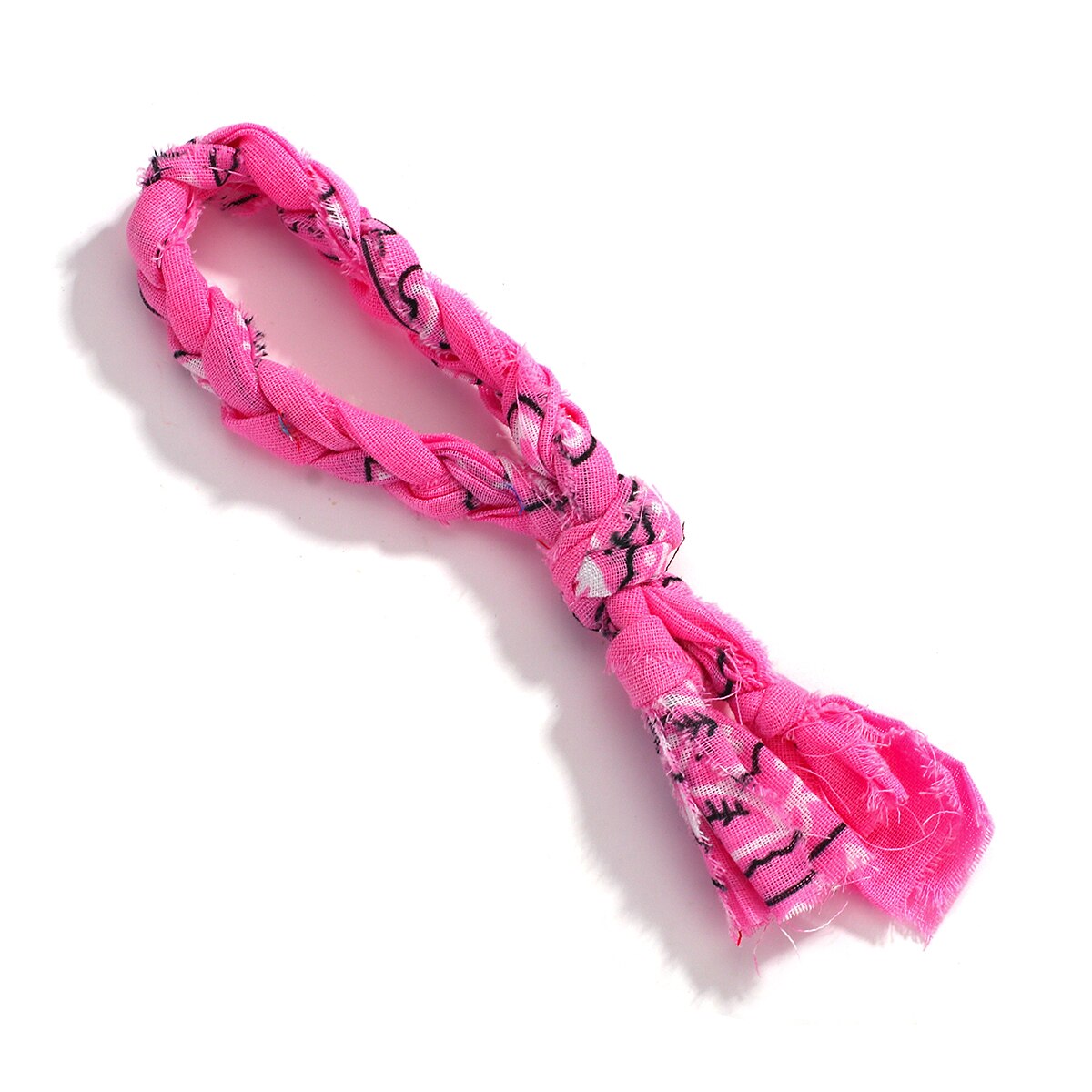 ALLYES – Bracelet Bandana tressé en tissu pour femmes, style bohème, tendance ethnique, noué, bijoux: Pink