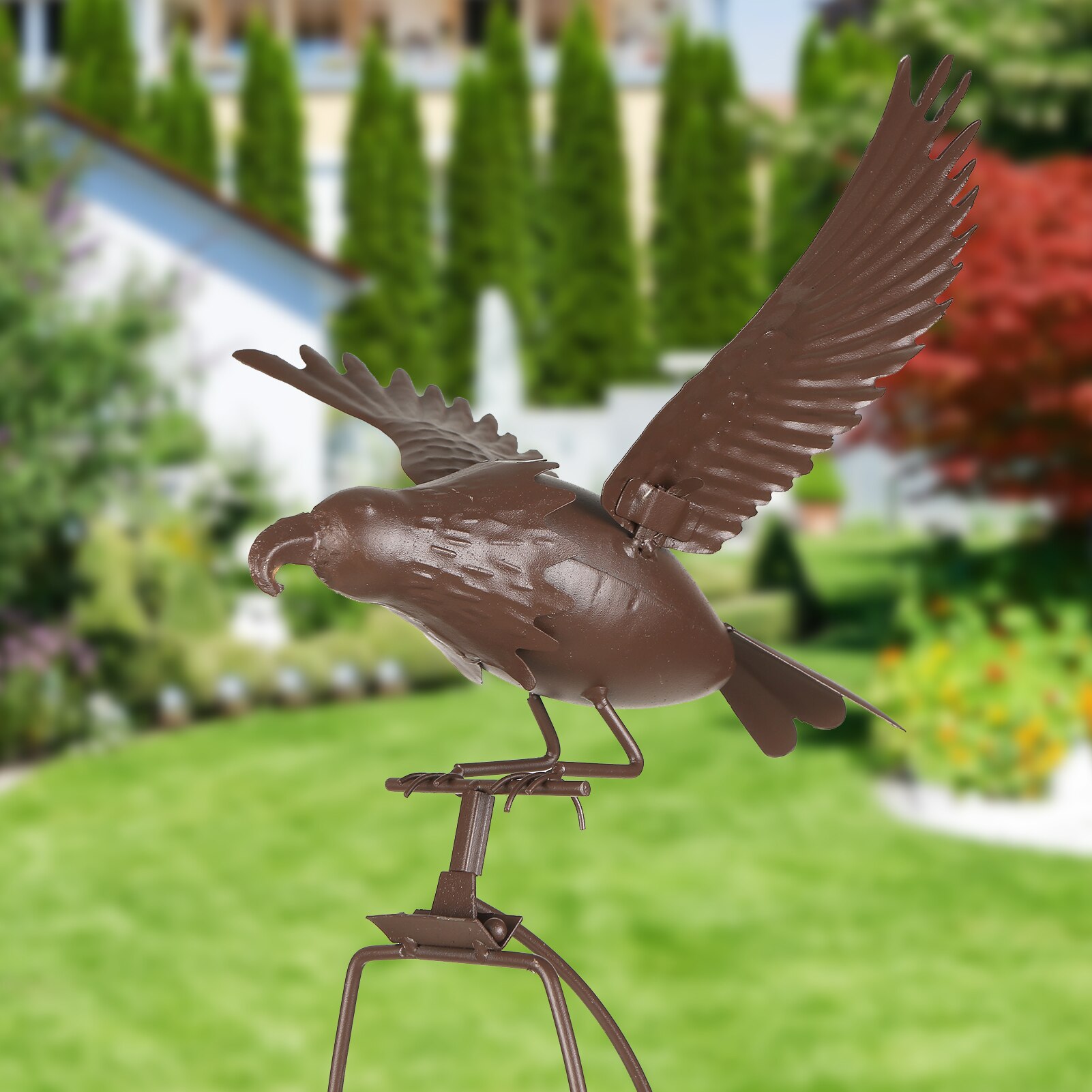 Metal Owl/Eagle Sculpture Decorative Garden Sculpture Backyard Yard Lawn Stake Statue Outdoor Garden Decoration Crafts