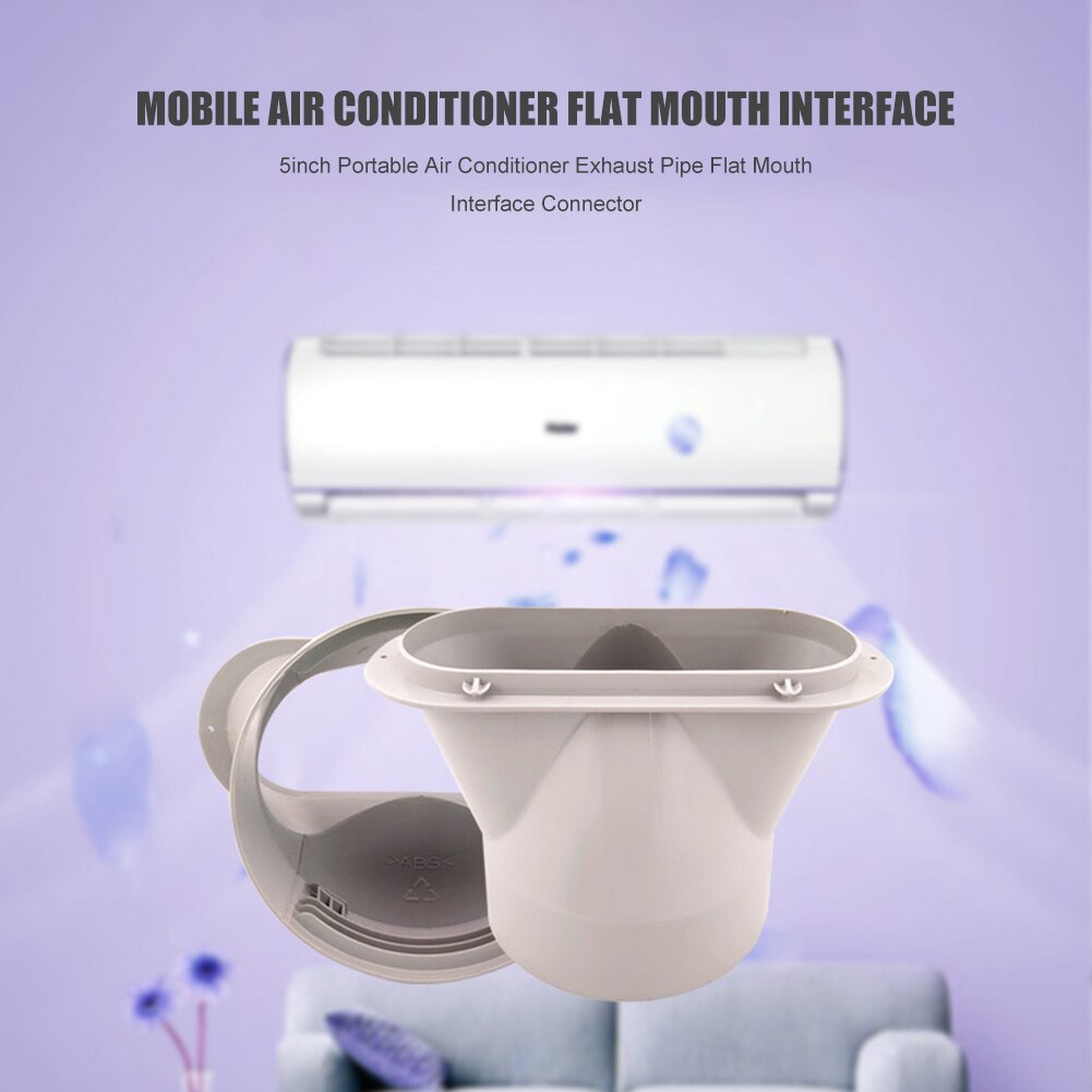 5 cal przenośny klimatyzator rura wydechowa płaskie usta złącze interfejsu powietrza w domu części robić klimatyzatora rury wydechowej dopasowanie