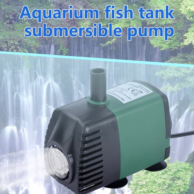 Mini Submersible Pump With Nozzle Super Silent Pond Aquarium Oxygen Pump Hydroponic Fish Tank Fountain Waterfall Fish Supplies