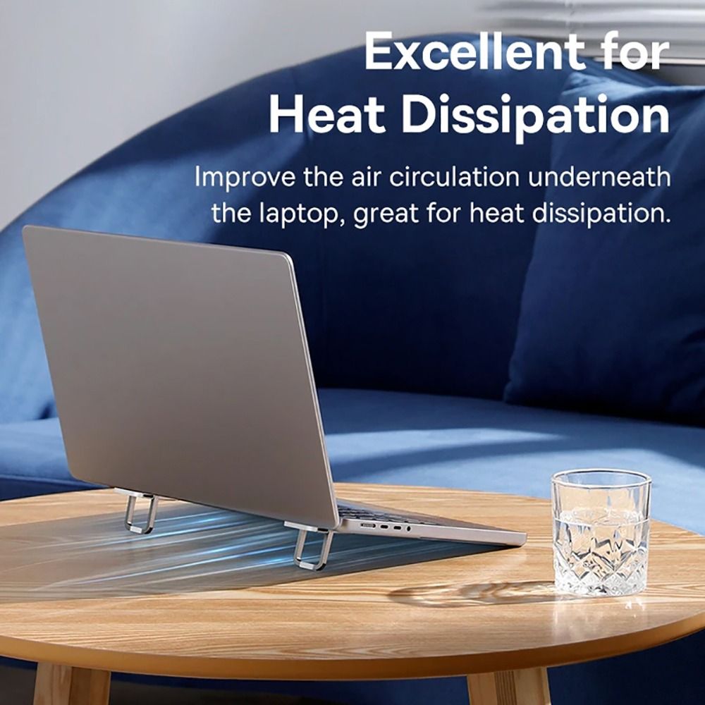 Portable Laptop Stand With 2 Adjustable Angles Foldable Bracket Invisible Laptop Riser Stand For HP Dell Lenovo Notebook Holder