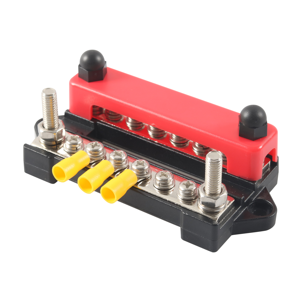 Max 300V AC/48V DC Negative/Positive Screw Terminal Power Distribution Block Battery Bus Bar for Car Trailer RV Boat Motorcycle