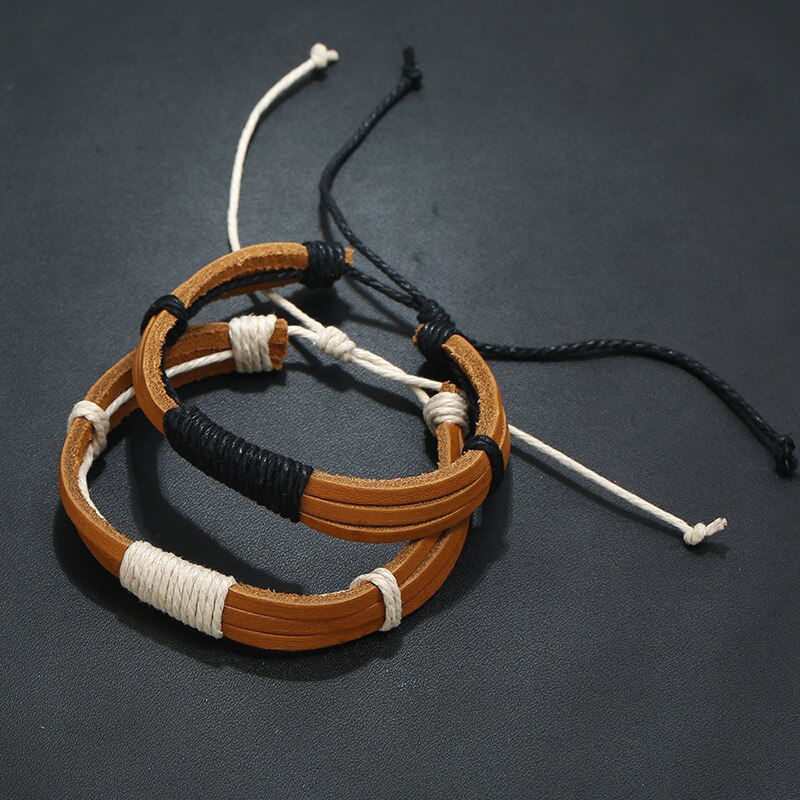 Jahrgang Charme Handarbeit Gewebt Männer Leder Armbänder Frauen Jahrgang Armreif Männlichen Homme Schmuck Zubehör