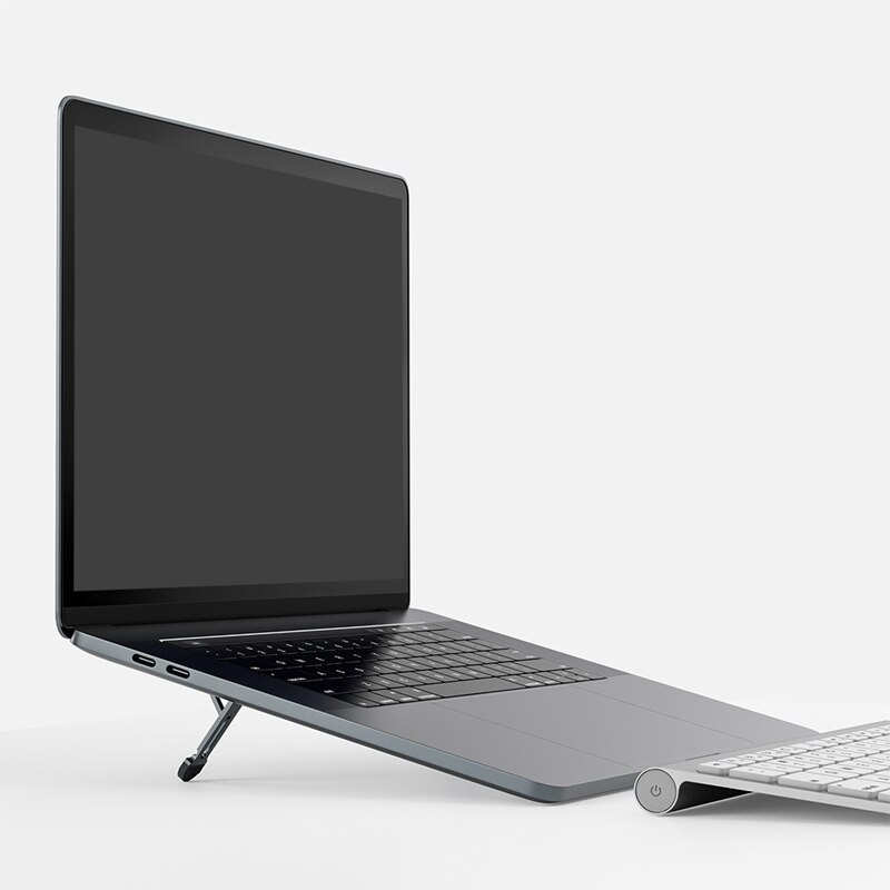 Laptop Invisible Bracket Computer Booster Frame, Portable Cooling Pad Bracket Adjustable Angle for Pro