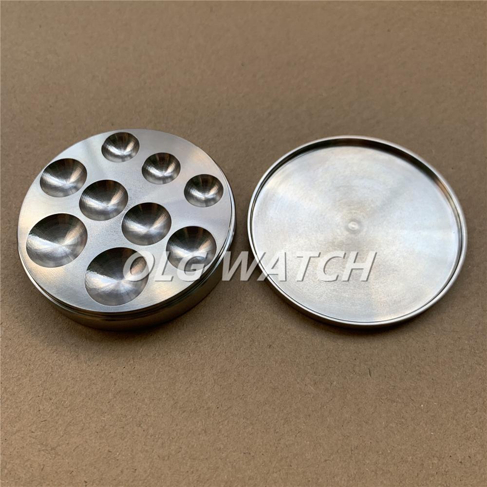 10 in 1 Oiler Tray with cover watch repair tool for watchmakers stainless steel oil cup