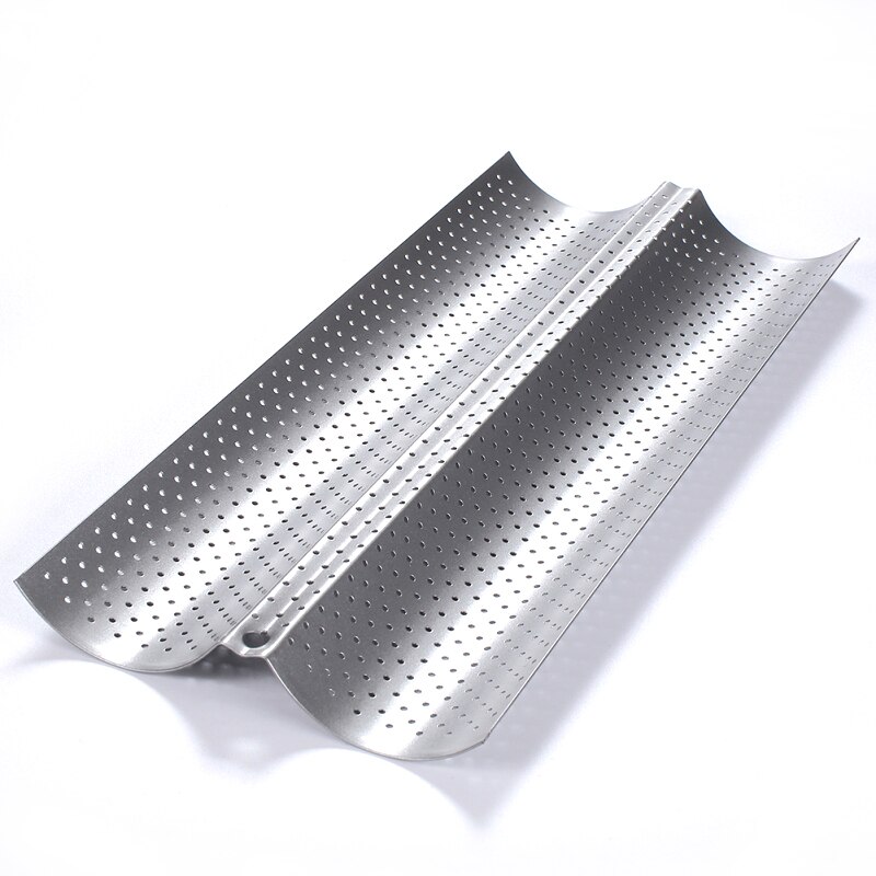 Non-stick Carbon Steel 4 Groove 2 Groove Wave French Bread Baking Tray For Baguette Bake Mold Pan Long Baguette Mold Home Baking: 01