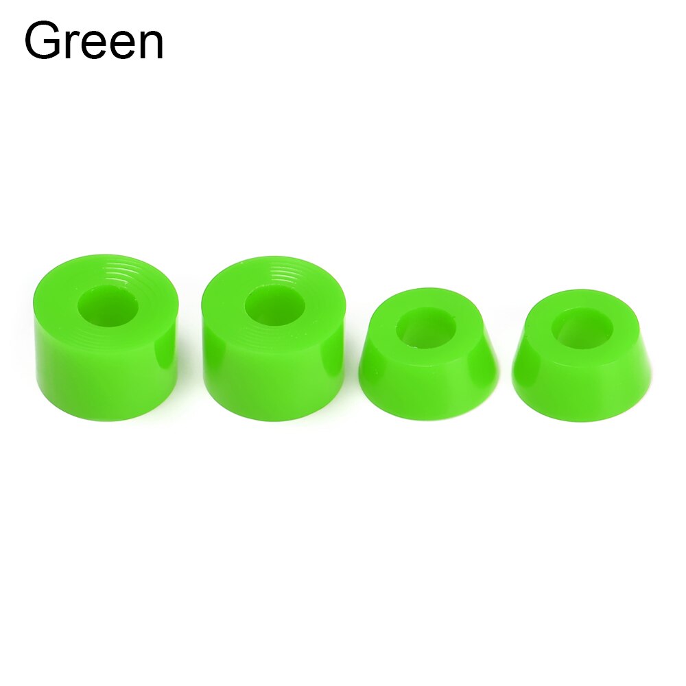 4Pcs Skateboard Bushing Truck Wheels Axle Bushings Scooter PU Cushion Dancing Longboard Skateboard Shockproof Accessories: Green