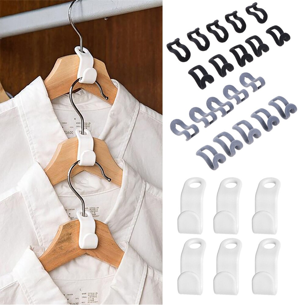 10/12pcs Cloth Hanger Hook Mini Flocking Clothes Hanger Easy Hook Closet Organizer Holder Save Space Non Slip Flocking Hanger