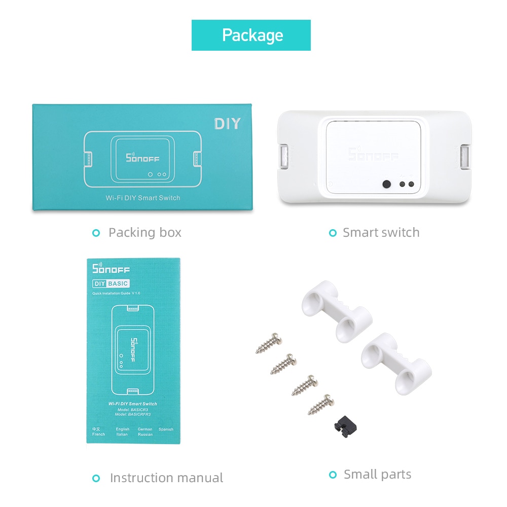 SONOFF RFR3 Smart Switch DIY - WiFi 433MHz Pilot - Kompatybilny z Alexa/Google Home