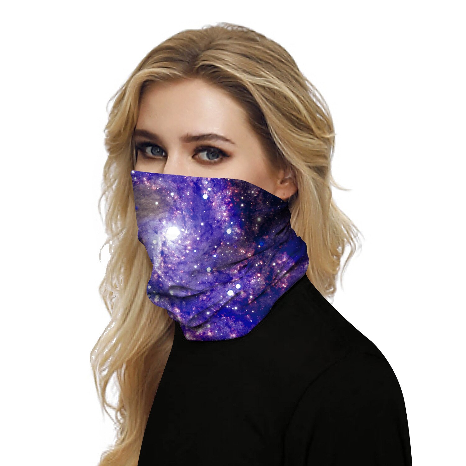 Bandana multidireccional para exteriores para hombre y mujer, bufanda con estampado 3D de cielo estrellado, escalada, senderismo, ciclismo, pesca, protección a prueba de viento para Halloween