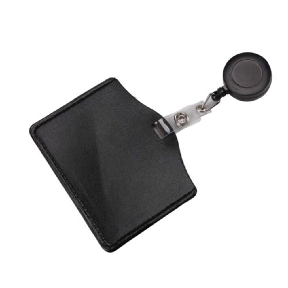 ID Card Holder Badge With Metal Telescopic Buckle Security Retractable Photo Identity Pass Badge Card Cover Holder