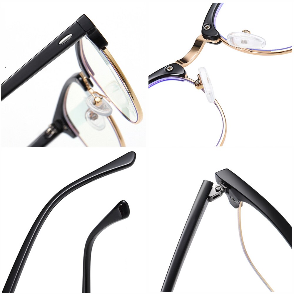 Gafas clásicas con montura transparente para hombre y mujer, lentes de bloqueo de luz azul sin montura, cuadradas, antirayos azules, para ordenador y videojuegos, 2025