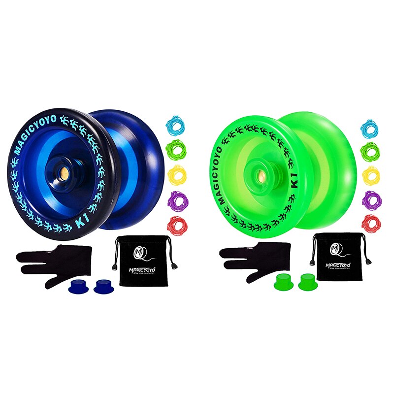 MAGICYOYO-K1-Plus Yoyo sensible, con saco de Yoyo, 5 cuerdas y guante yo-yo Gif