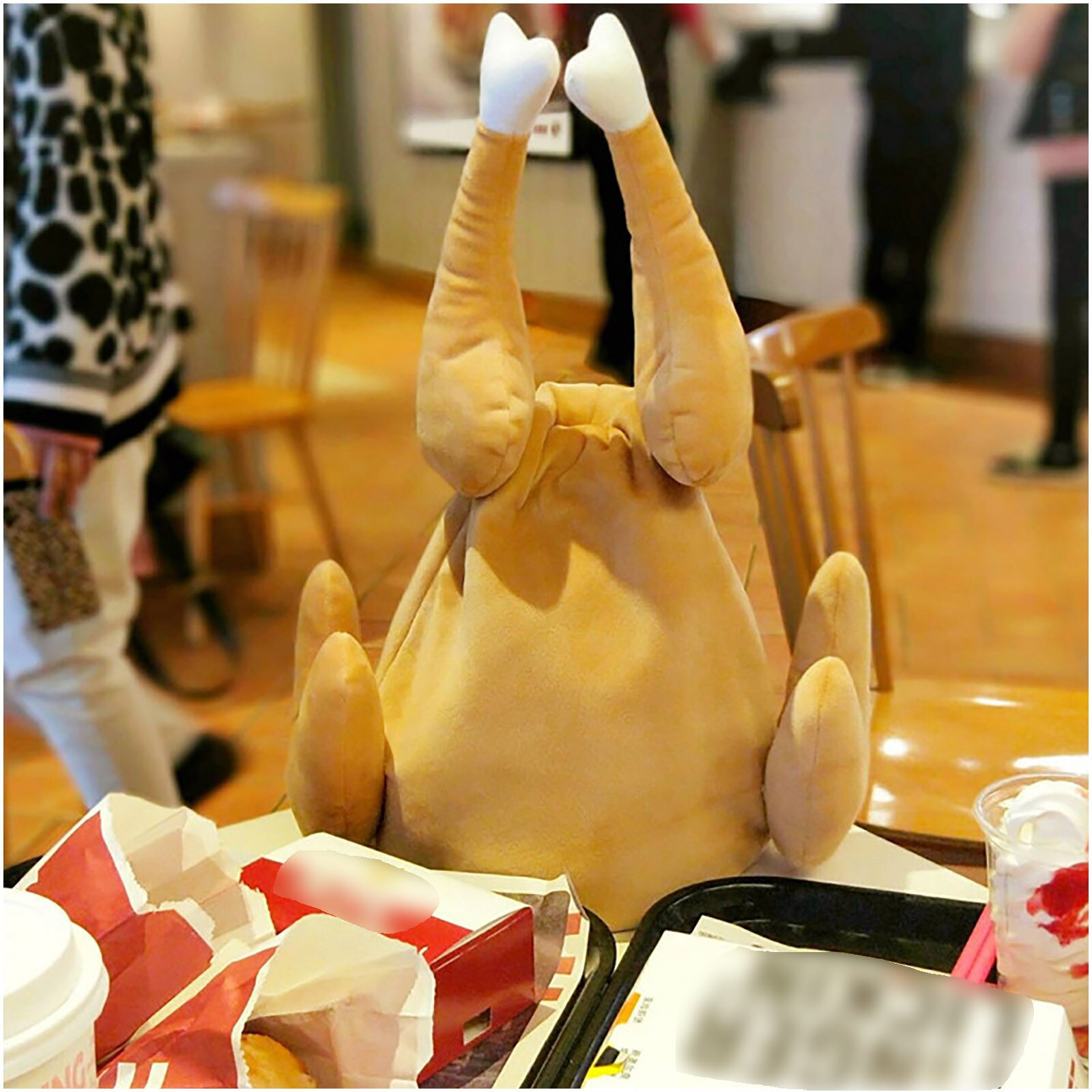 Funny Chicken Hats For Party Can Sing And Dance Chicken Thigh Hat Novelty Moving Ear Hat Funny Hat sombrero de muslo de pollo