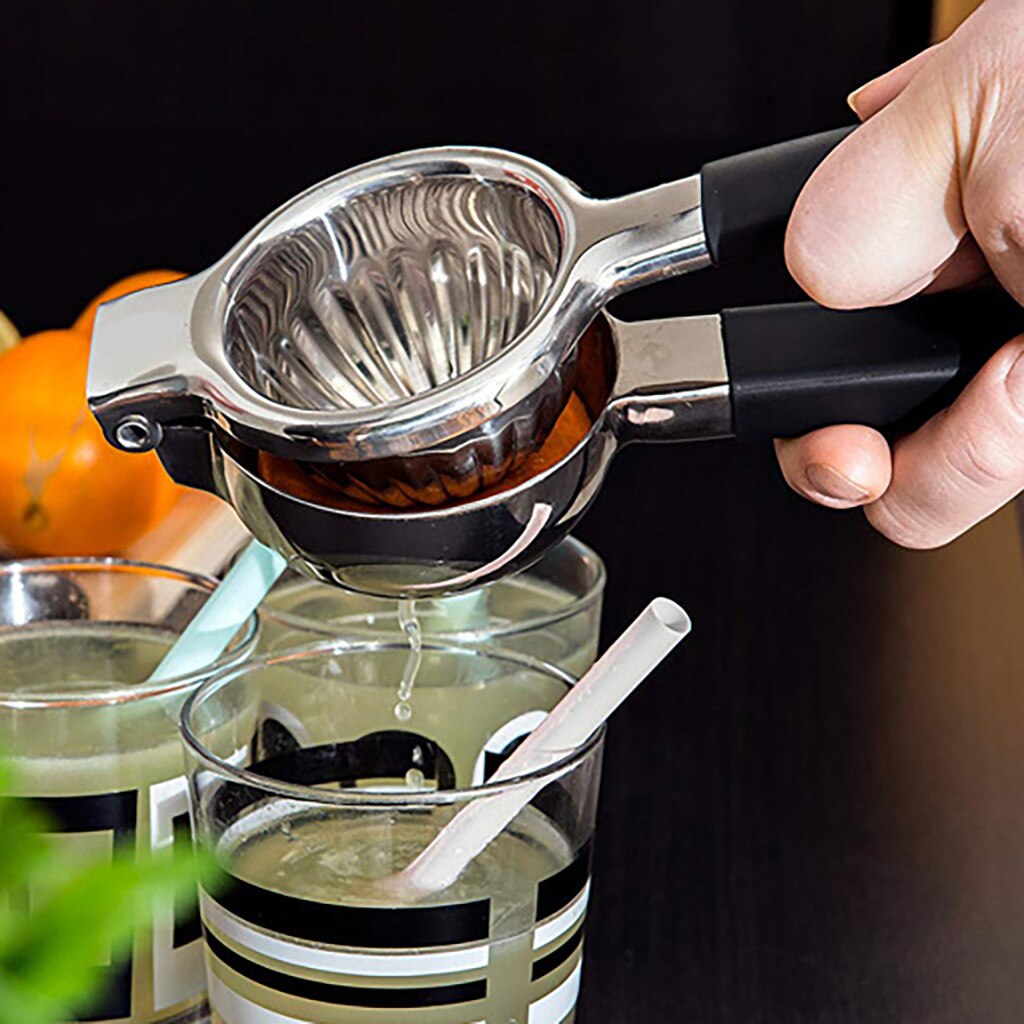 Lemon Citrus Juicer Stainless Steel Heavy Metal Manual Lime Juicer Manual Squeezer Bowl Squeezed Lemon Squeezer Bar KitchenTool