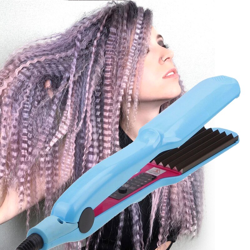 Plancha para rizar el cabello, herramienta de peinado, volumen para placas de maíz corrugado