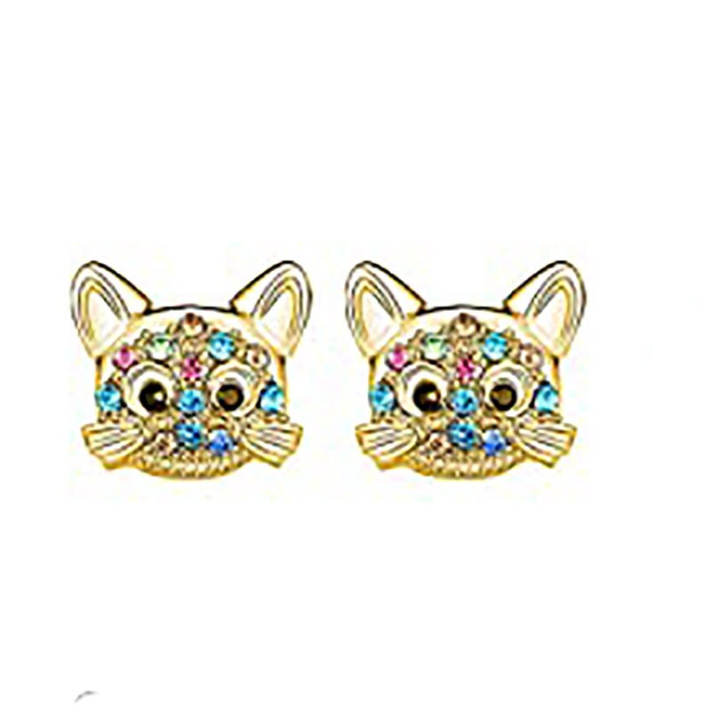 Boucles d'oreilles licorne pour petite fille, bijoux en cristal, chat, papillon, arc-en-ciel, cœur, étoile, de noël, tendance: Style 21