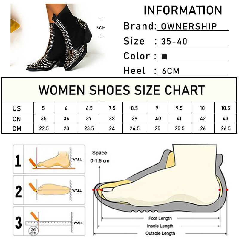 Støvler kvindelige kvinder sko ankelstøvler fjedre chelsea kvinder & #39 ;s nitter efterår spidstå sko kvindelige mellemhæl fodtøj