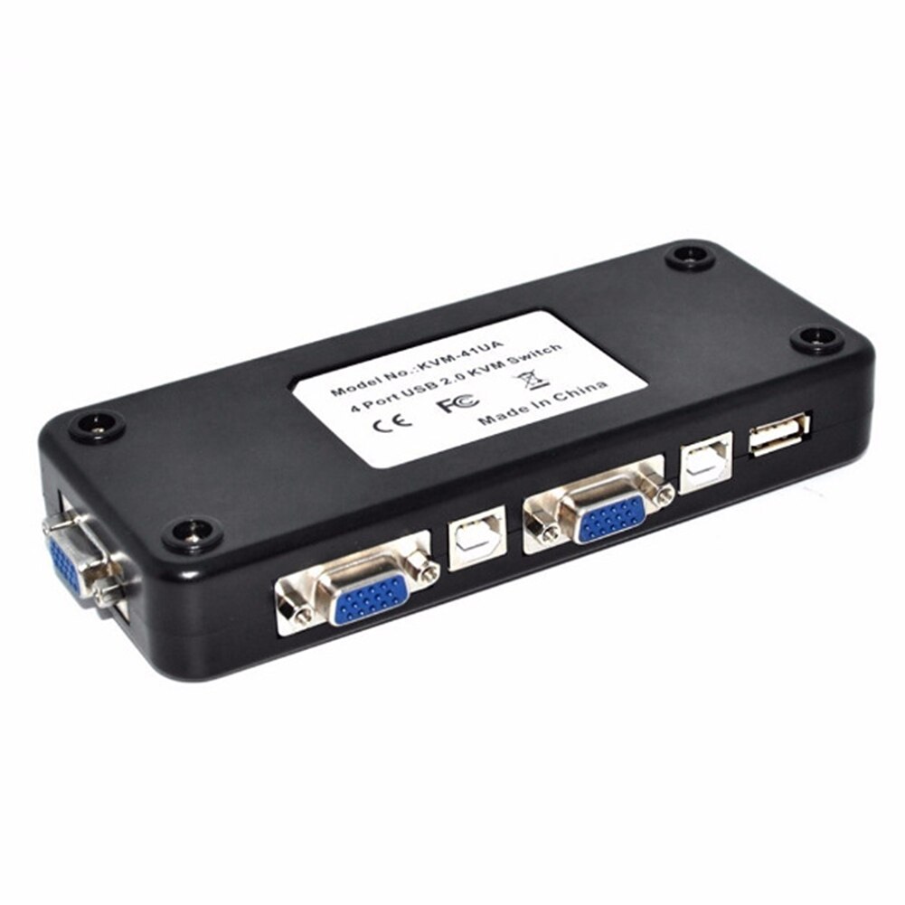 Data bärbar kvm vga splitter datoranslutning switch adapter synkronisering hållbar laptop stabil överföring 4 port